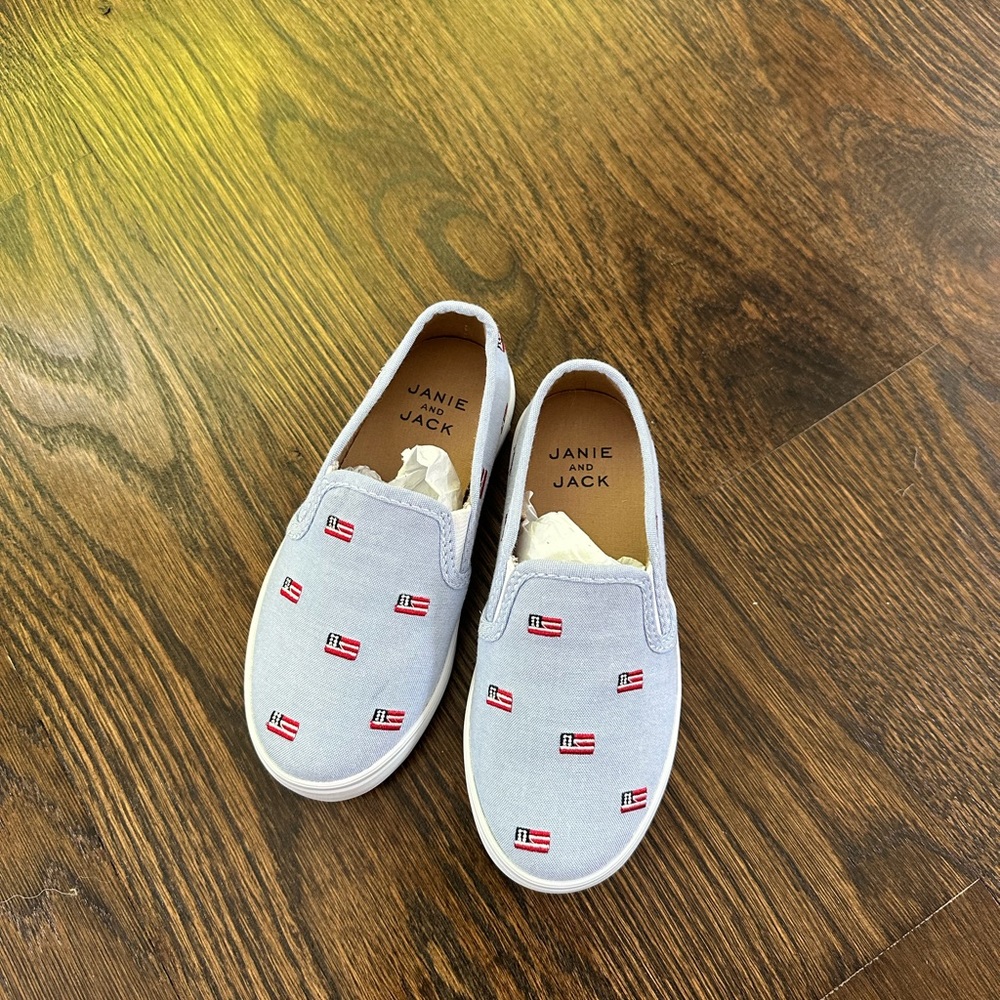 COPY - Janie and Jack American Flag kids slip on shoe